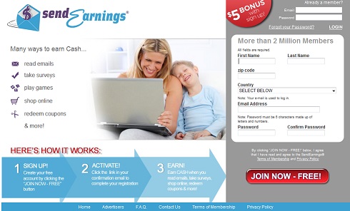 send earnings review - paid emails - legit