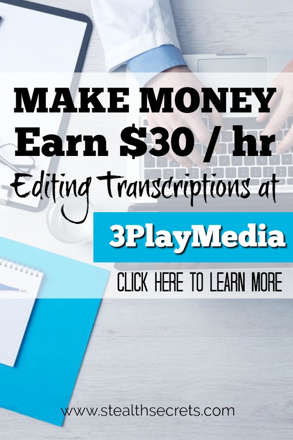 Transcription jobs from home are becoming more and more popular. It's not too difficult to find transcription jobs for beginners if you know where to look. 3PlayMedia is such a place and you could earn up to $10 per hours as a transcriptionist.Click here to leearn more.