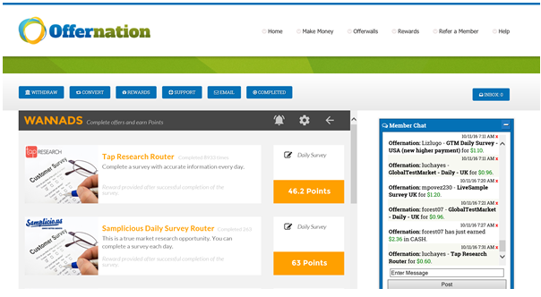 Offernation Wannads Paid Surveys