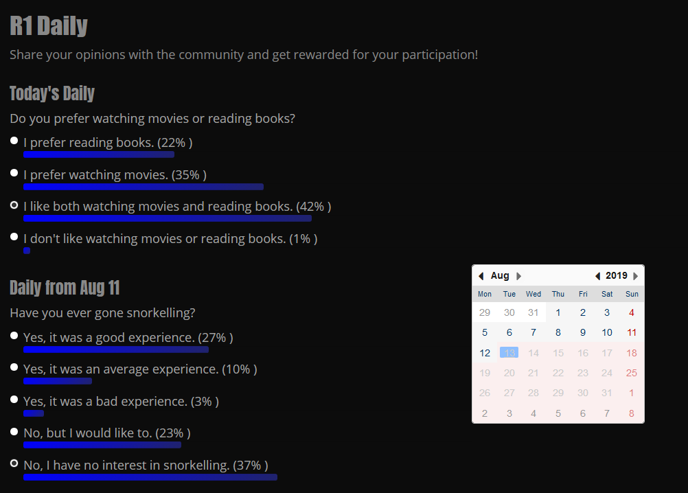 Rewards1 Daily Polls